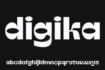 Modern retro display font vector