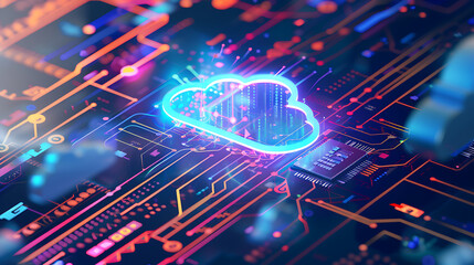 Cloud storage. A digital service or application that transfers data to a server or hosting service. Data transfer protection and data center connection network. Web-based cloud, Generative Ai