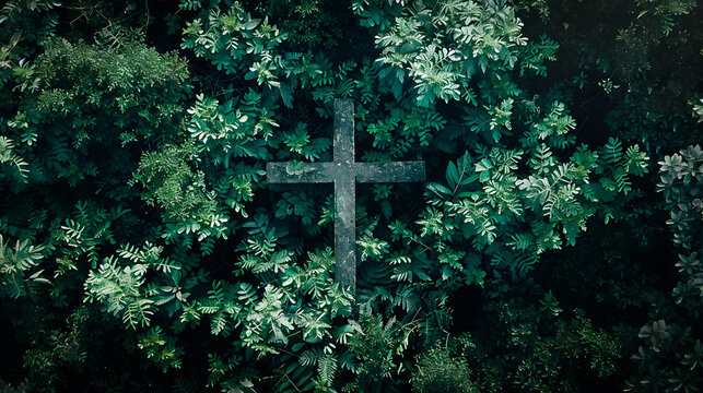 Aerial View of Sacred Cross in the Jungle