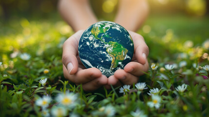 Person Holding Small Earth in Hands