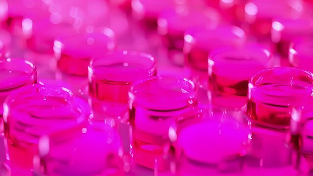 A closeup of a DNA microarray containing thousands of DNA samples for precise and efficient analysis