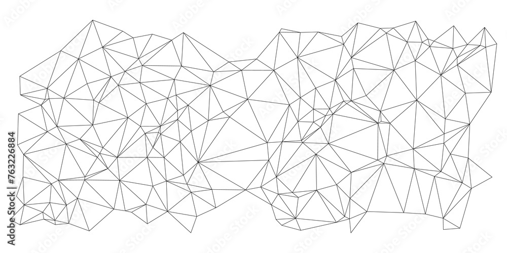 Poster abstract dot and triangle connection background.vector illustration