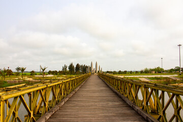 Hien Luong Bridge Relic In Quang Tri Province, Vietnam. Hien Luong Bridge Was The Boundary Dividing Vietnam Into North And South During Vietnam War.