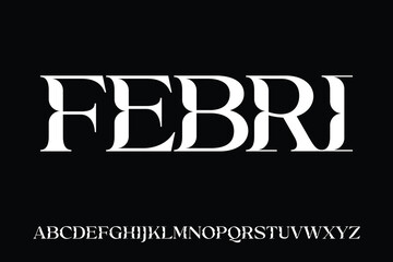 Elegant modern display font vector