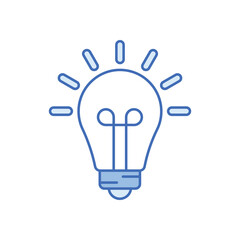 Blue line Business Idea vector icon
