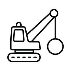 Demolishing icon editable stock vector illustration