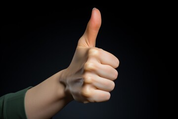 a hand giving a thumbs up