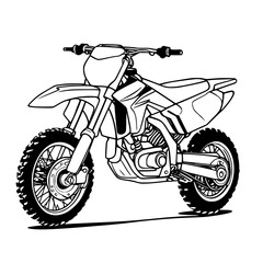 Dirt Motorcycle Bike SVG Black and White Illustration Art Generative AI
