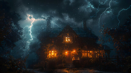 A house in storm
