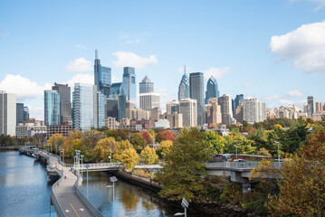 The city skyline of Philadelphia