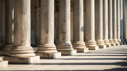 Colonnade shows Doric columns' wear a history of decay and endurance