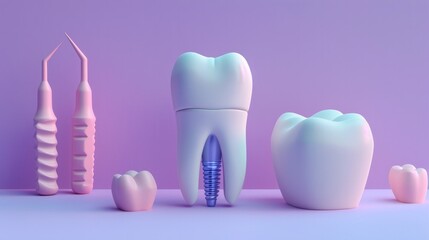 Dental Implant and Oral Care Equipment in Minimalist Medical Clinic Setting