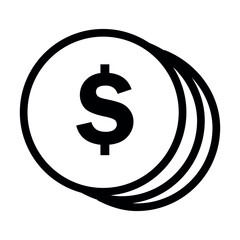 Obraz premium simple money icon coin or paper money or bag money