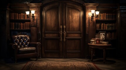 Speakeasy entrance behind bookshelf 1920s secret password needed