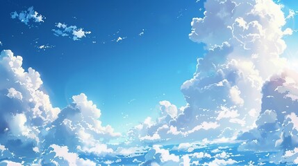 Clouds in blue sky - obrazy, fototapety, plakaty