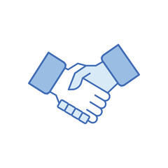 Blue line Business Partnership vector icon
