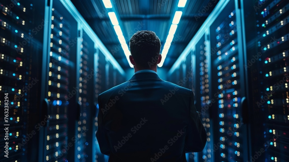 Poster an it specialist overseeing a network firewall to defend a large network of servers, storage systems