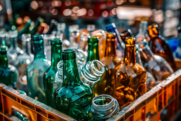 Usine de recyclage des bouteilles en verre