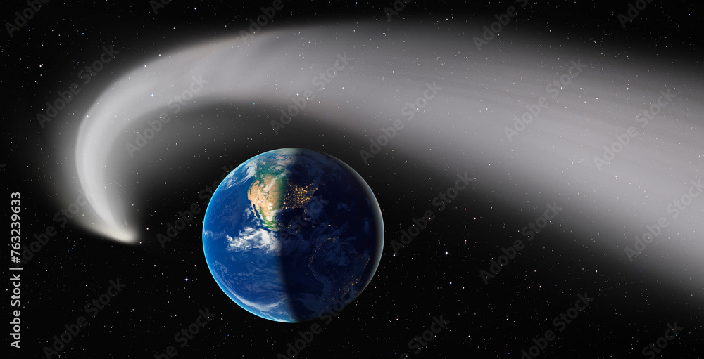 Poster Comet on the space 