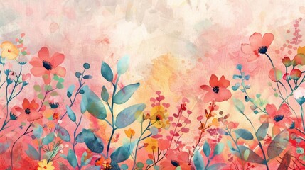 Colorful abstract floral background
