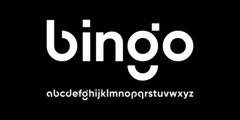 Modern geometric circular vector font