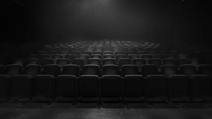 Fotobehang Empty theater seats, each one a silent witness to past performances. © pprothien