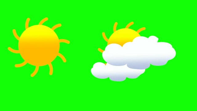 Cartoon-style Sun and Cloud animation.