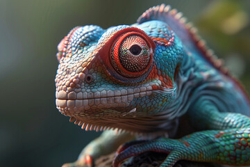 Fototapeta premium iguana on a tree