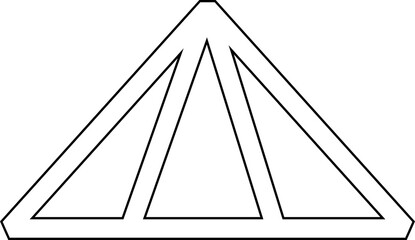 Triangle line icon. Geometric shapes