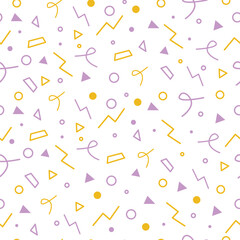 seamless pattern of confetti abstract happy day vetor