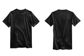 modern black t-shirt mockup design with front and back views