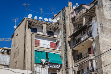 Fototapeta premium Apartment building in Beirut capital city, Lebanon