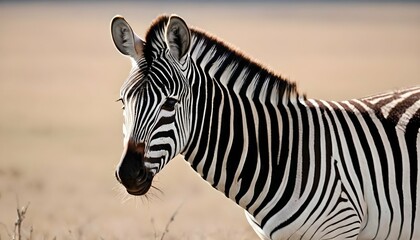 A Zebra With A Curious Gaze Upscaled 3