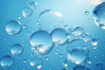 Numerous air bubbles were rising from the water.
