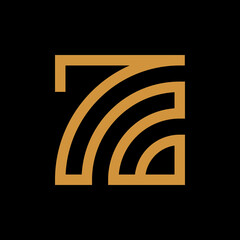 Abstract luxury letter Z logo design template