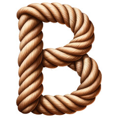 Rope Alphabet Letter B Illustration.