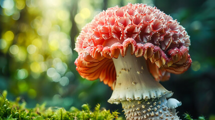 A unique vegetable from another planet resembling a mushroom - obrazy, fototapety, plakaty