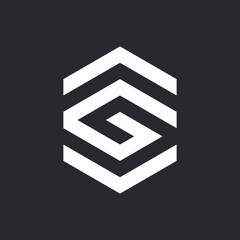 Geometric letter G logo design template