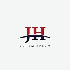 Initial J H, JH Letter Logo design vector template, Graphic Symbol for Corporate Business Identity