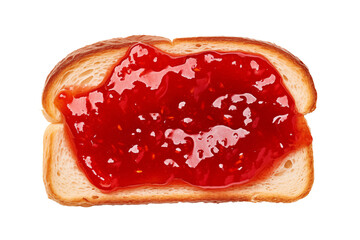 bread with jam isolated on transparent or white background, png - Powered by Adobe