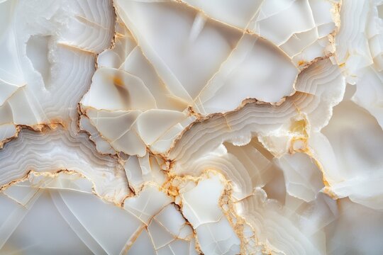High-resolution image featuring a luxurious white marble surface with natural golden fractures