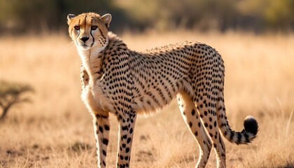 A Cheetah With Its Spotted Coat Shimmering In The Upscaled 7 1