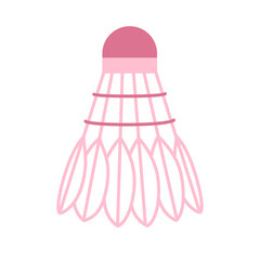 Pink badminton shuttlecock