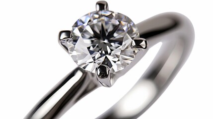 An isolated image of a diamond ring, designated as a wedding gift, complete with a clipping path for easy editing 