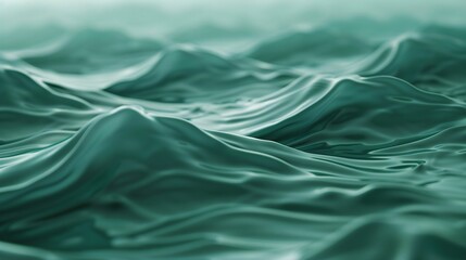 Obraz premium Serene backdrop with soft green colors and subtle wave patterns for web banners.