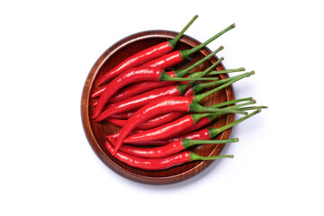 red hot chili peppers on white background