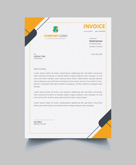 vector print ready file corporative letterhead Template design