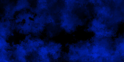 Blue background with clouds, dark blue grunge texture with grainy, Light ink canvas for modern creative grunge design. Watercolor on deep dark blue paper background. Vivid textured aquarelle painted	
