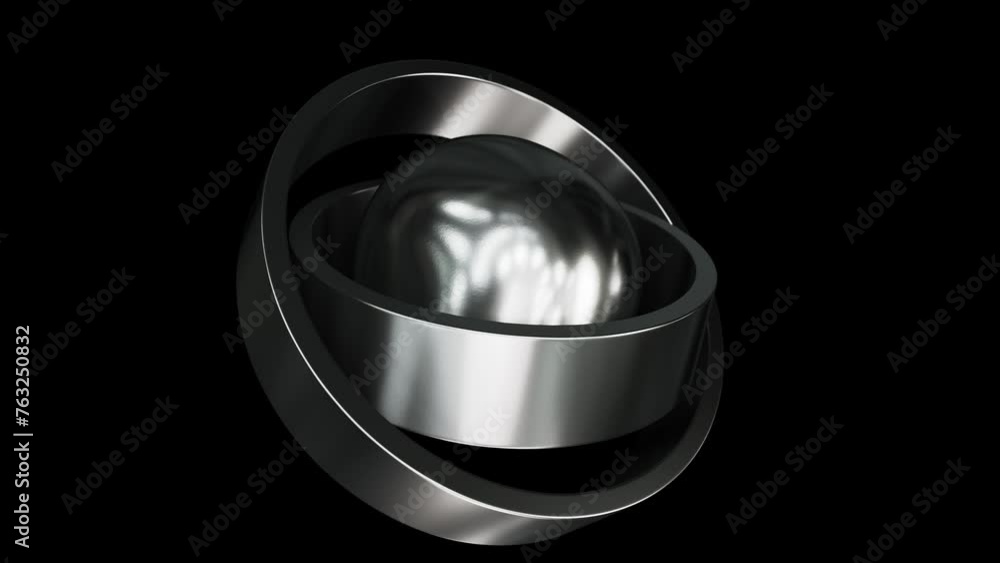Poster realistic looping abstract 3d animation of the morphing textured silver liquid metal drop surrounded
