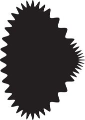 Zig zag edge square and circle shapes. Elements decoration